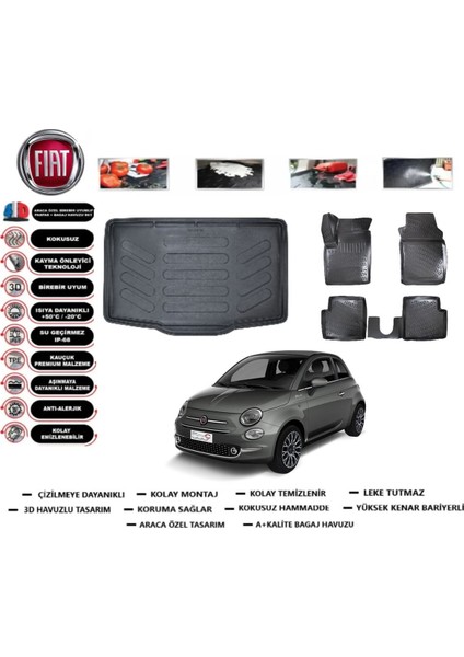 500 C 2020 Model Bagaj Havuzu Araca Özel Paspas Takımı Flex