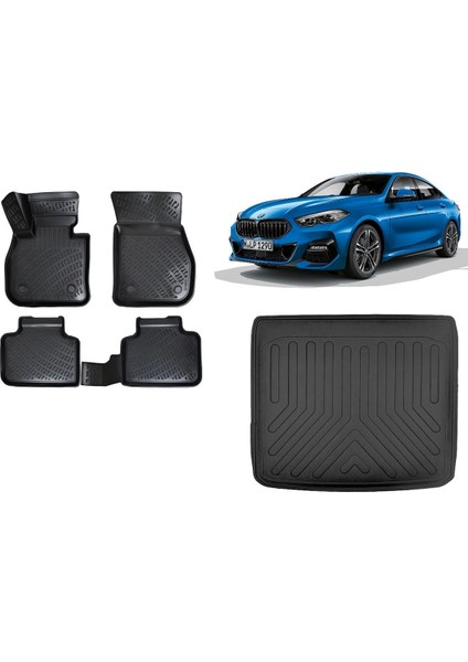 2 Serisi F44 Gran Coupe 2023 Model 3D Üst Bagaj Havuzu+3d Havuzlu Araca Özel Paspas Takımı