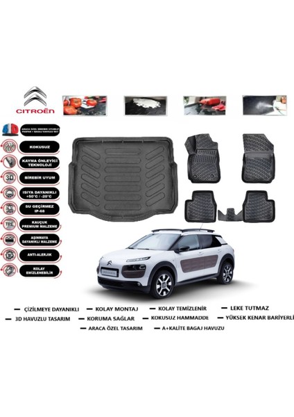 Cactus 2017 Model Bagaj Havuzu Araca Özel Paspas Takımı Prrox