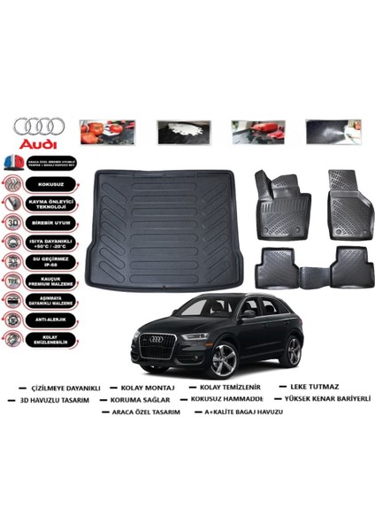 Q3 2014 Model Bagaj Havuzu Araca Özel Paspas Takımı Prrox