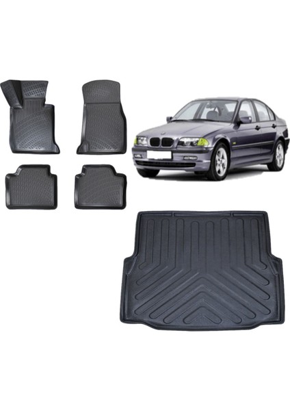 3 Serisi E46 2003 Model 3D Bagaj Havuzu+3d Havuzlu Araca Özel Paspas Takımı