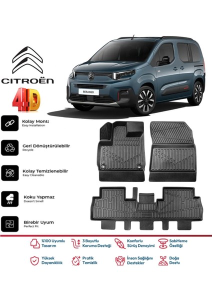 Berlingo 2020 Model 4d Havuzlu Paspas