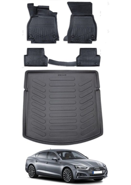 A5 2016 Model Bagaj Havuzu Araca Özel Siyah Paspas Takımı