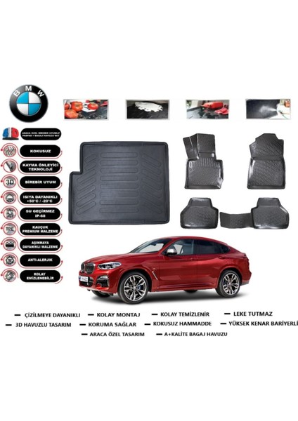 X4 2015 Model Bagaj Havuzu Araca Özel Paspas Takımı Flex