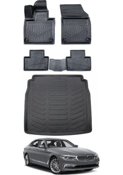 5 Serisi F10 2015 Model Bagaj Havuzu Araca Özel Siyah Paspas Takımı