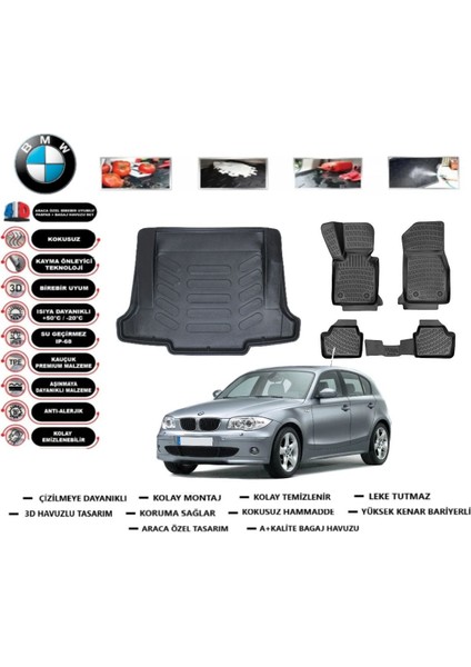 1 Serisi E87 2010 Model Bagaj Havuzu Araca Özel Paspas Takımı Flex