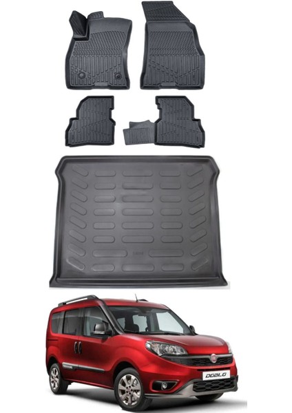 Doblo 2014 Model Bagaj Havuzu Araca Özel Siyah Paspas Takımı