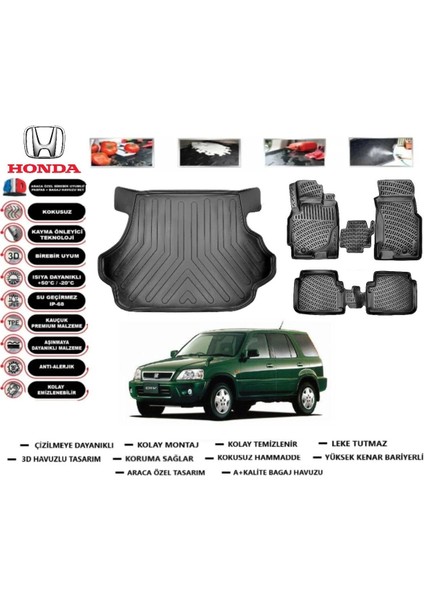 Crv 2001 Model Bagaj Havuzu Araca Özel Paspas Takımı Prrox