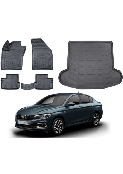 Egea Sedan 2022 Model Bagaj Havuzu Paspas Takımı Pro Eva Serisi