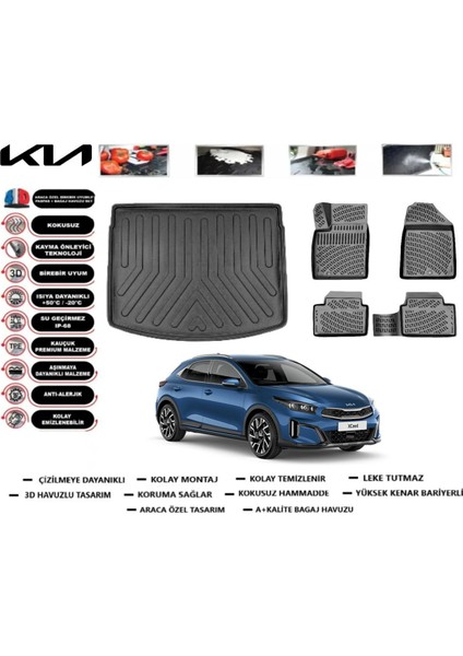 x Ceed 2024 Model Üst Bagaj Havuzu Araca Özel Paspas Takımı Prrox