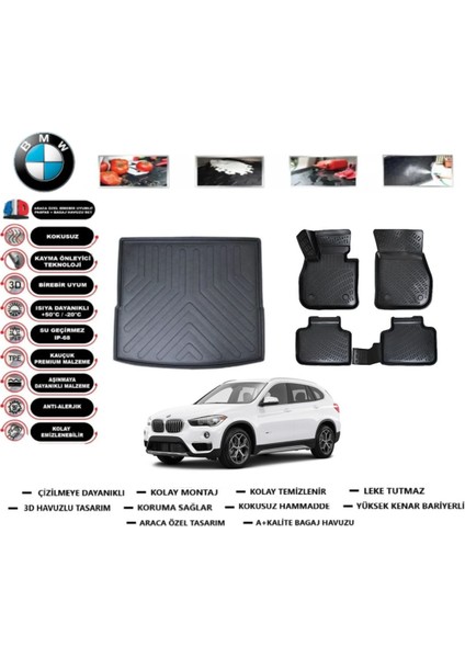 X1 2016 Model Bagaj Havuzu Araca Özel Paspas Takımı Prrox