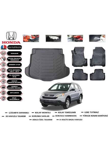 Crv 2010 Model Bagaj Havuzu Araca Özel Paspas Takımı Prrox