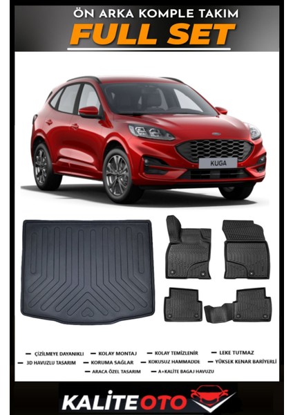 Kuga Bagaj Havuzu+4.5d Havuzlu Paspas Seti 2022 Model