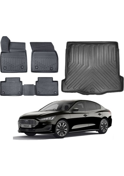 Focus 5 Sedan 2020 Model Ince Stepneli Bagaj Havuzu Paspas Takımı Maxi Eva Serisi