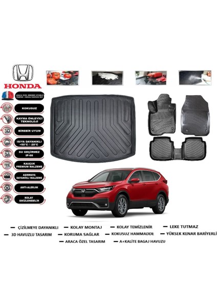 Crv 2020 Model Alt Bagaj Havuzu Araca Özel Paspas Takımı Flex