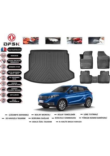 Seres 3 2025 Model Bagaj Havuzu Araca Özel Paspas Takımı Prrox