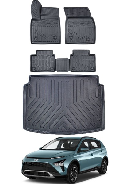 Bayon 2021 Model Bagaj Havuzu Araca Özel Siyah Paspas Takımı