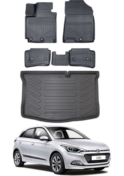 I20 2016 Model Bagaj Havuzu Araca Özel Siyah Paspas Takımı