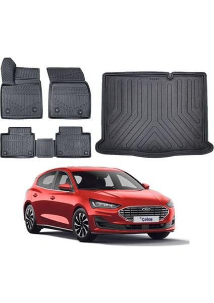 Focus 5 Hatchback 2023 Model Stepneli Bagaj Havuzu Paspas Takımı Maxi Eva Serisi