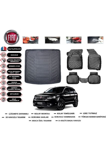 Freemont 2014 Model Bagaj Havuzu Araca Özel Paspas Takımı Prrox