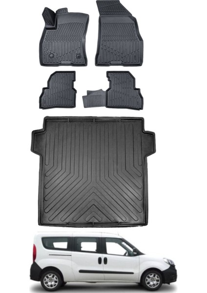Doblo Maxi 2013 Model Bagaj Havuzu Araca Özel Siyah Paspas Takımı