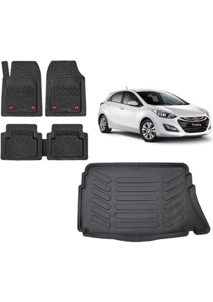 I30 2016 Model 3D Bagaj Havuzu+3d Havuzlu Paspas Takımı Safir Siyah