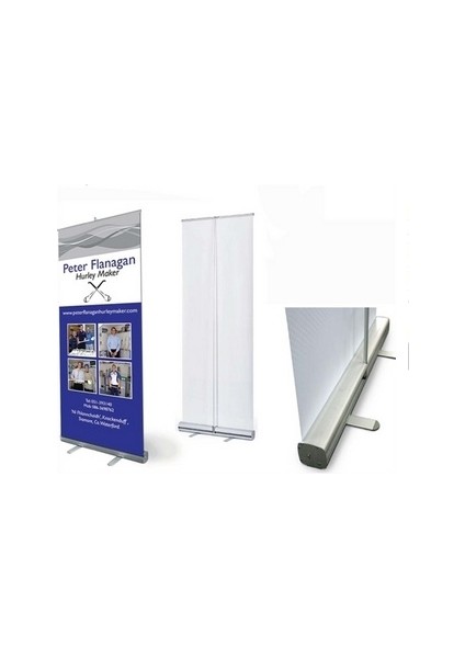 - Roll Up Banner 100X200 cm Baskısız Alüminyum Taşınabilir Afiş Standı
