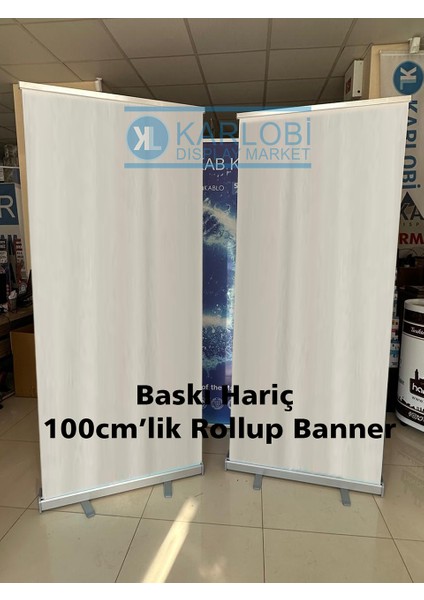 - Roll Up Banner 100X200 cm Baskısız Alüminyum Taşınabilir Afiş Standı