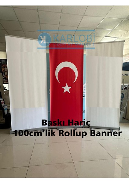 - Roll Up Banner 100X200 cm Baskısız Alüminyum Taşınabilir Afiş Standı