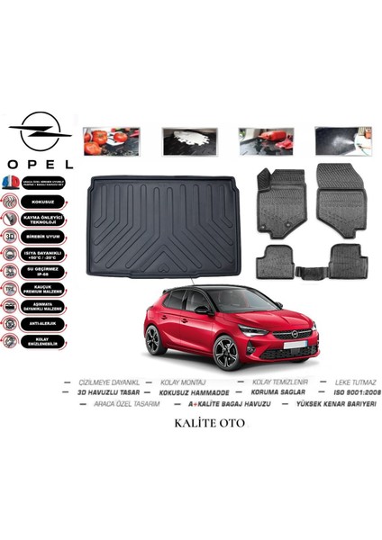 Corsa F 2023 Model 3D Bagaj Havuzu+4d Havuzlu Paspas Setii