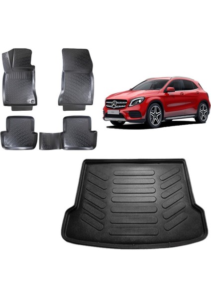Gla 2014 Model 3D Bagaj Havuzu+3d Havuzlu Araca Özel Paspas Takımı