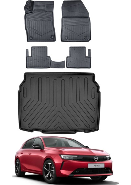 Astra L 2021 Model Alt Bagaj Havuzu Araca Özel Siyah Paspas Takımı