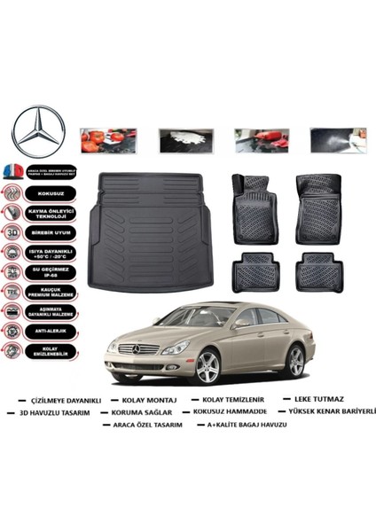 Cls C219 2010 Model Bagaj Havuzu Araca Özel Paspas Takımı Prrox