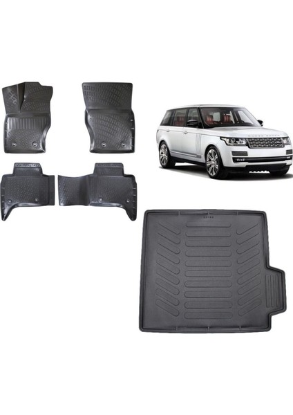 Range Rover Voque 2015 Model 3D Bagaj Havuzu+3d Havuzlu Araca Özel Paspas Takımı