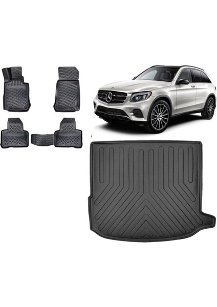 Glc Coupe 2018 Model 3D Bagaj Havuzu+3d Havuzlu Araca Özel Paspas Takımı