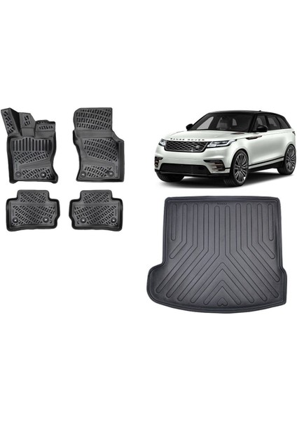 Range Rover Velar 2021 Model 3D Bagaj Havuzu+3d Havuzlu Araca Özel Paspas Takımı