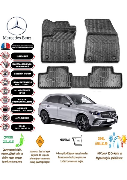 Glc 2015 Sonrası 4d Araca Özel Havuzlu Kokusuz Paspas Takımı