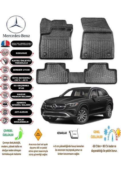 Glc 2023 Sonrası 4d Araca Özel Havuzlu Kokusuz Paspas Takımı
