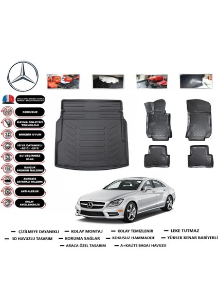 Cls C218 2014 Model Bagaj Havuzu Araca Özel Paspas Takımı Prrox
