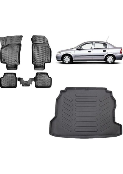 Astra G Sedan 2004 Model 3D Bagaj Havuzu+3d Havuzlu Araca Özel Paspas Takımı