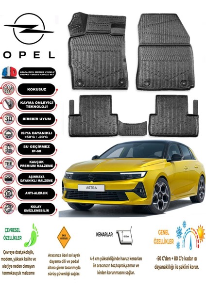 Astra L 2024 Model 4d Araca Özel Havuzlu Paspas Takımı