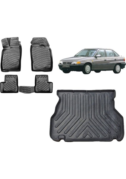 Astra F Sedan 1993 Model 3D Bagaj Havuzu+3d Havuzlu Araca Özel Paspas Takımı