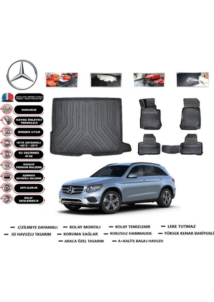 Glc Suv 2022 Model Bagaj Havuzu Araca Özel Paspas Takımı Prrox