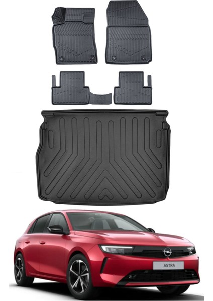 Astra L 2025 Model Üst Bagaj Havuzu Araca Özel Siyah Paspas Takımı