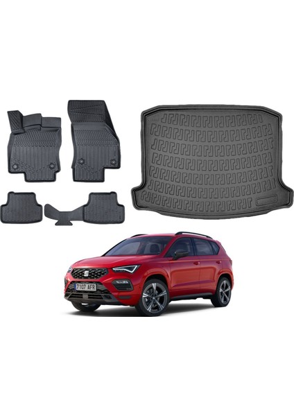 Ateca 4x2 2018 Model Bagaj Havuzu Paspas Takımı Pro Eva Serisi