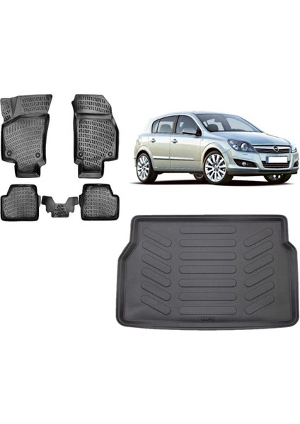 Astra H Hatchback 2011 Model 3D Bagaj Havuzu+3d Havuzlu Araca Özel Paspas Takımı