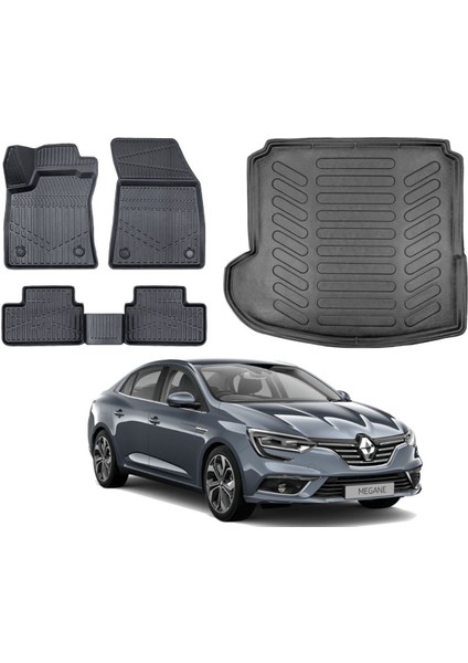 Megane 4 2023 Model Sol Kulak Bagaj Havuzu Paspas Takımı Maxi Eva Serisi