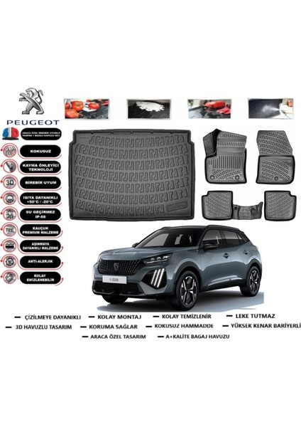2008 Elektrikli 2024 Model Alt Bagaj Havuzu Araca Özel Paspas Takımı Prrox