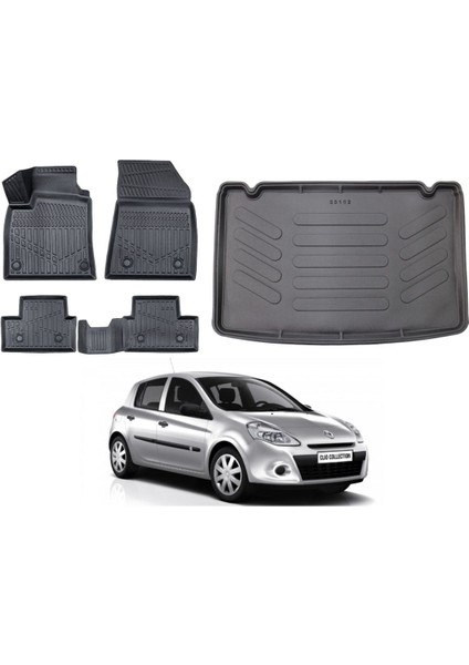 Clio 3 2006 Model Kancalı Bagaj Havuzu Paspas Takımı Maxi Eva Serisi