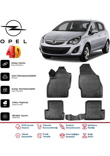 Corsa D 2011 Model 4d Havuzlu Paspas
